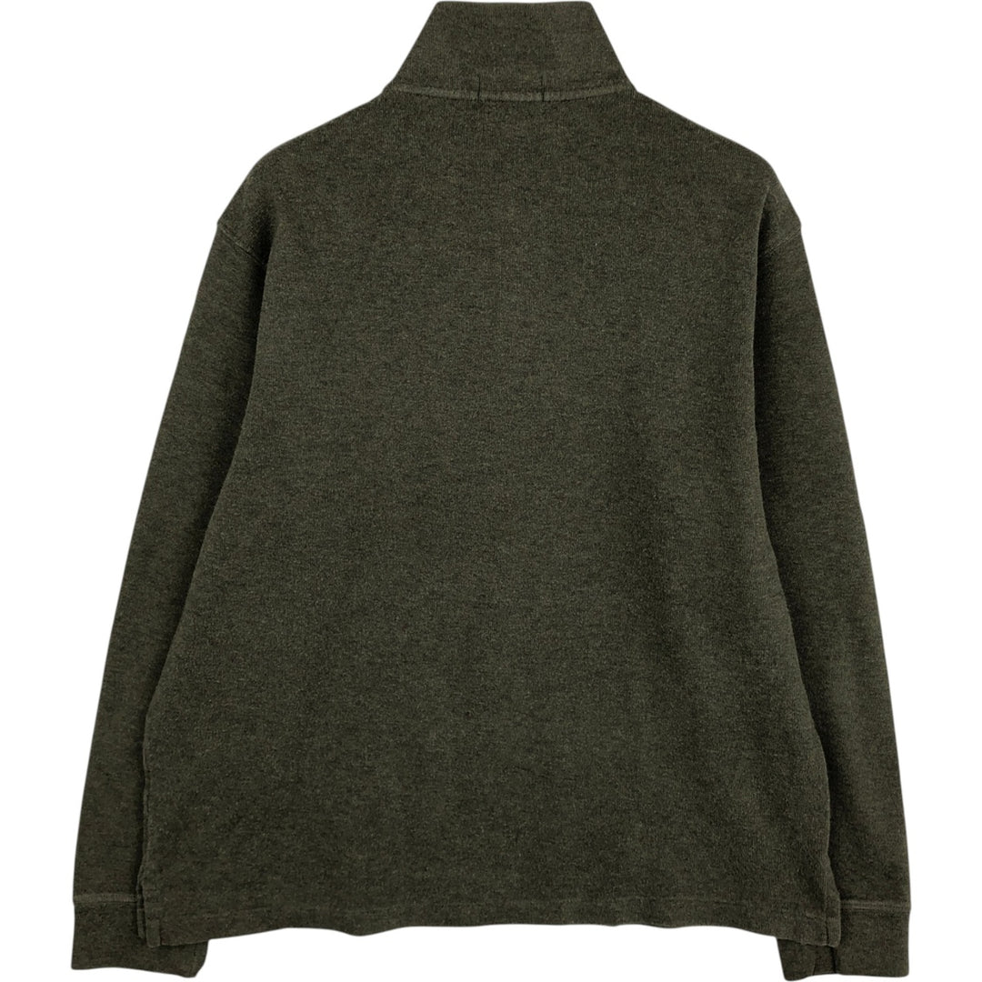Ralph Lauren POLO RALPH LAUREN Half-zip sweatshirt, sweatshirt, men's size L cotton Khaki type Vintage Second Hand