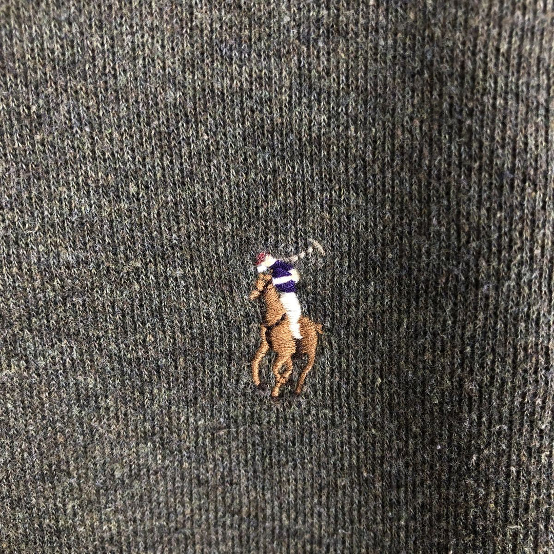 Ralph Lauren POLO RALPH LAUREN Half-zip sweatshirt, sweatshirt, men's size L cotton Khaki type Vintage Second Hand