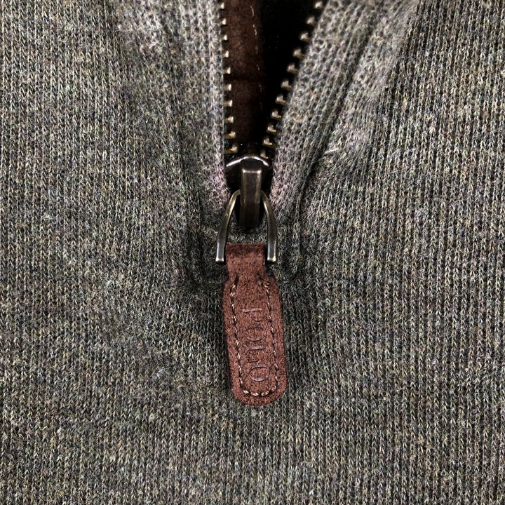 Ralph Lauren POLO RALPH LAUREN Half-zip sweatshirt, sweatshirt, men's size L cotton Khaki type Vintage Second Hand