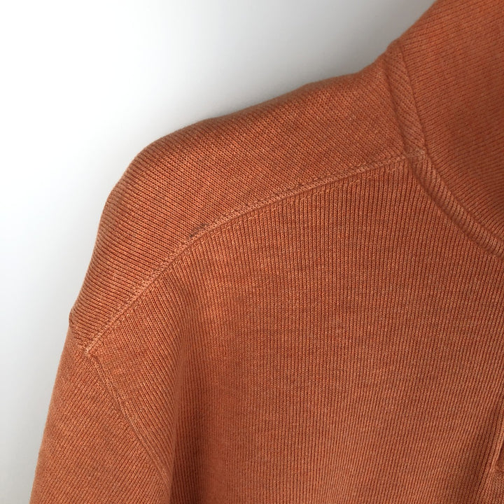 Ralph Lauren POLO by Ralph Lauren Half-Zip Sweatshirt, Men's Size L cotton orange type Vintage Second Hand