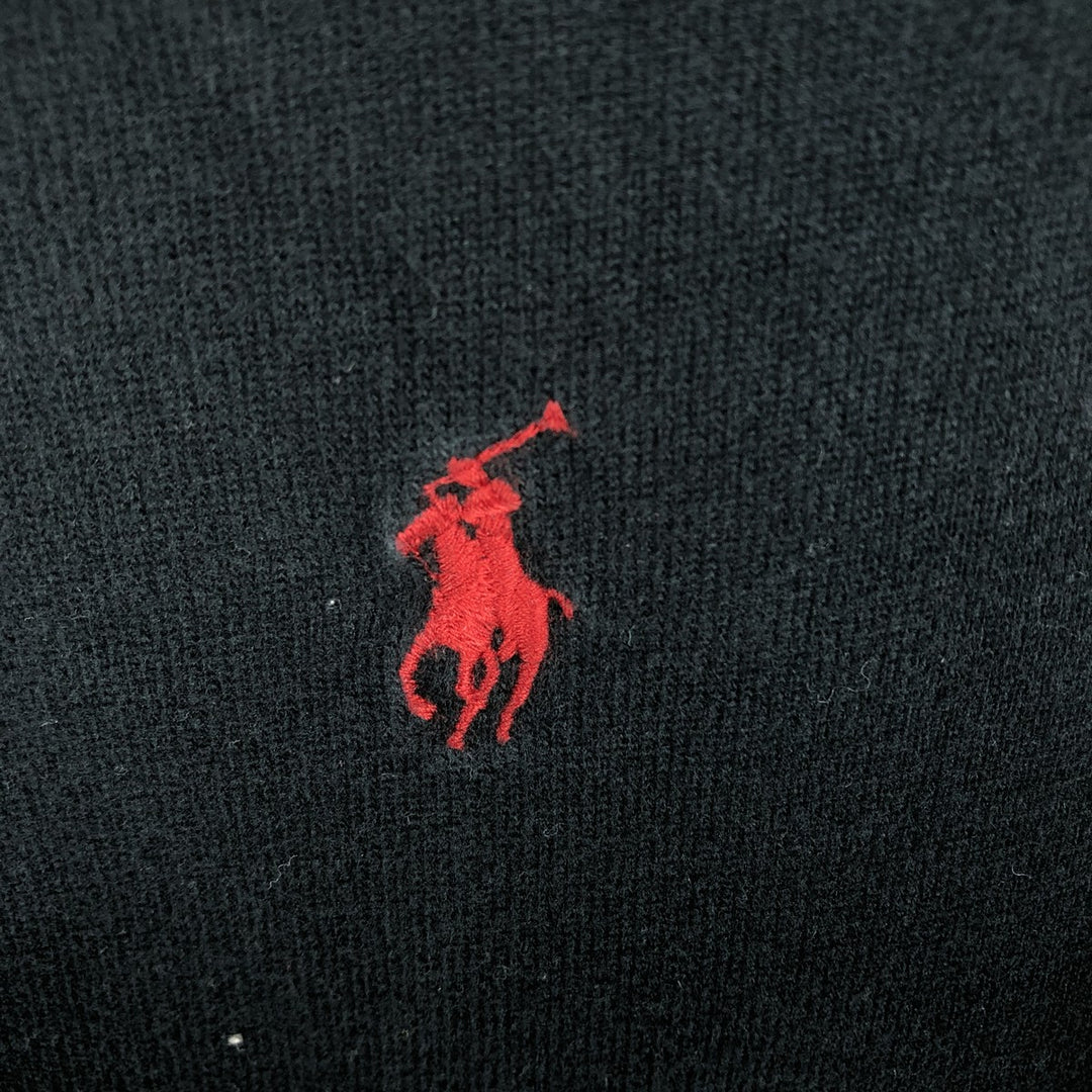 Ralph Lauren POLO by Ralph Lauren Half-Zip Sweatshirt, Men's M cotton black type Vintage Second Hand