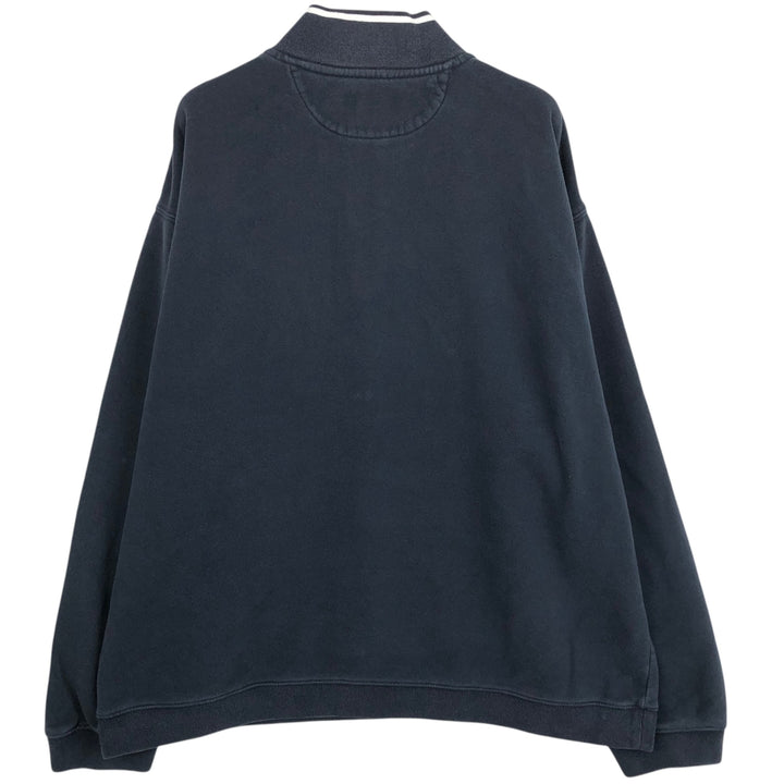 Ralph Lauren CHAPS Half-Zip Sweatshirt (Men's Size XL) cotton navy blue type Vintage Second Hand