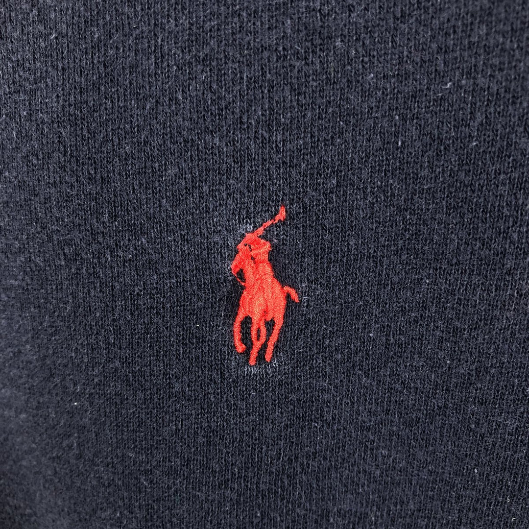 Ralph Lauren POLO by Ralph Lauren Half-Zip Sweatshirt, Men's Size L cotton navy blue type Vintage Second Hand