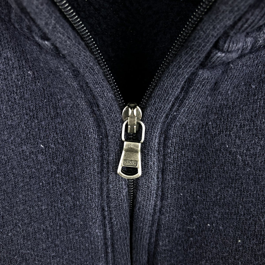 Ralph Lauren POLO by Ralph Lauren Half-Zip Sweatshirt, Men's Size L cotton navy blue type Vintage Second Hand