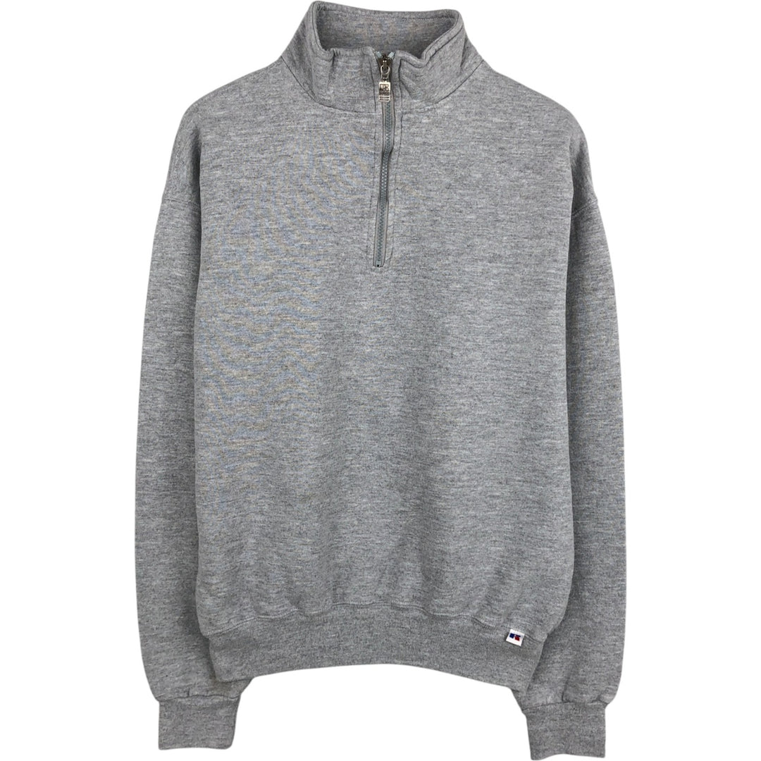 90'S Russell Half-Zip Sweatshirt, Men's Size M (approx.), Vintage polyester gray type Vintage Second Hand