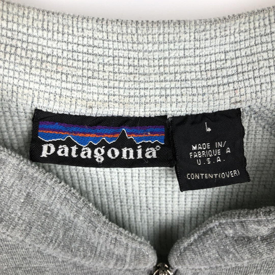 2000'S Patagonia Regulator R.5 21045SP02 Half-Zip Sweatshirt, Made in USA, Men's Size L (approx.) unclear gray type Vintage Second Hand