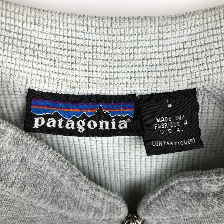 2000'S Patagonia Regulator R.5 21045SP02 Half-Zip Sweatshirt, Made in USA, Men's Size L (approx.) unclear gray type Vintage Second Hand