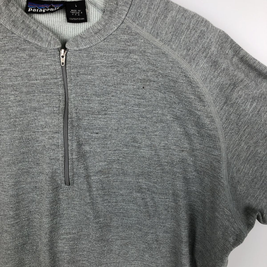 2000'S Patagonia Regulator R.5 21045SP02 Half-Zip Sweatshirt, Made in USA, Men's Size L (approx.) unclear gray type Vintage Second Hand