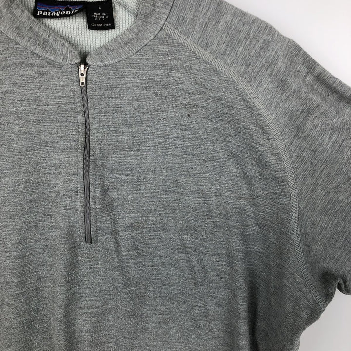 2000'S Patagonia Regulator R.5 21045SP02 Half-Zip Sweatshirt, Made in USA, Men's Size L (approx.) unclear gray type Vintage Second Hand