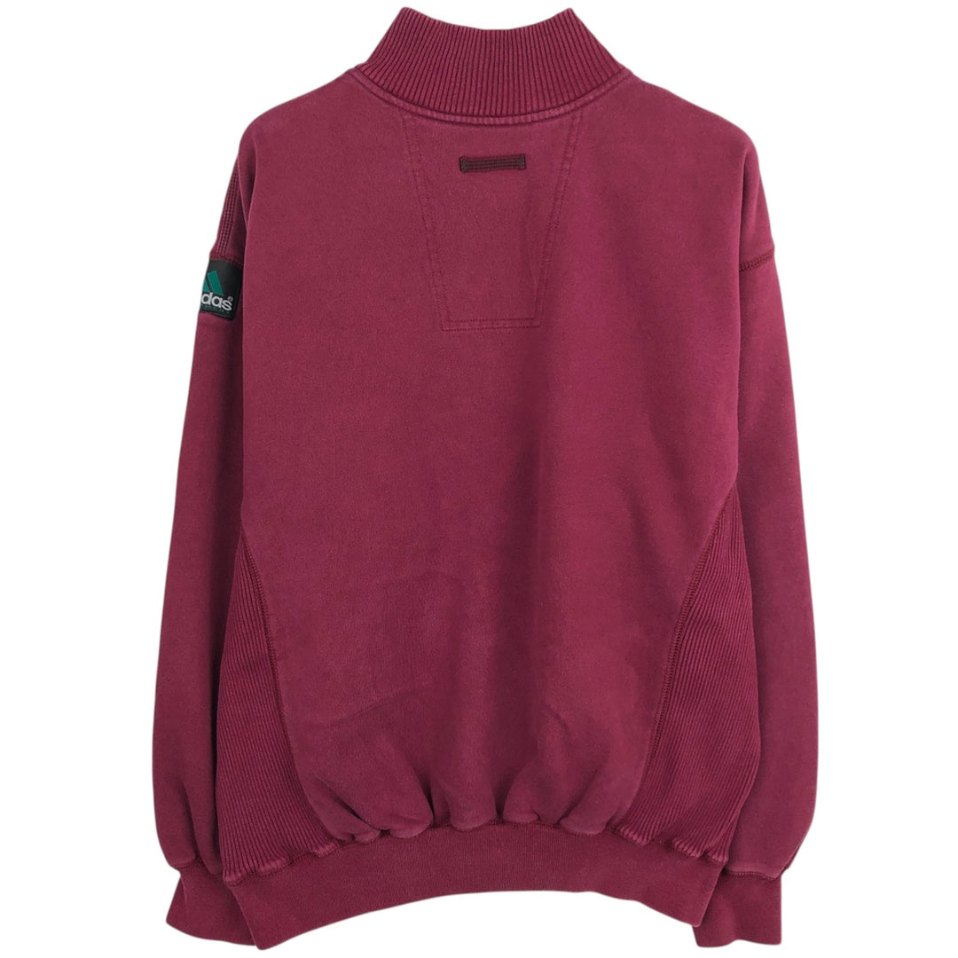 90'S Adidas Equipment Half-Zip Sweatshirt, Men's Size M (approx.), Vintage cotton wine-red Vintage Second Hand