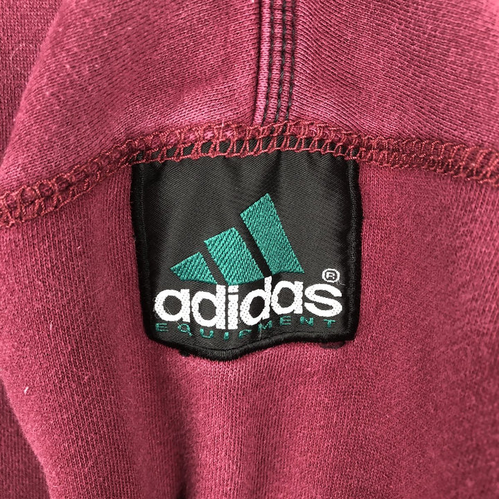 90'S Adidas Equipment Half-Zip Sweatshirt, Men's Size M (approx.), Vintage cotton wine-red Vintage Second Hand