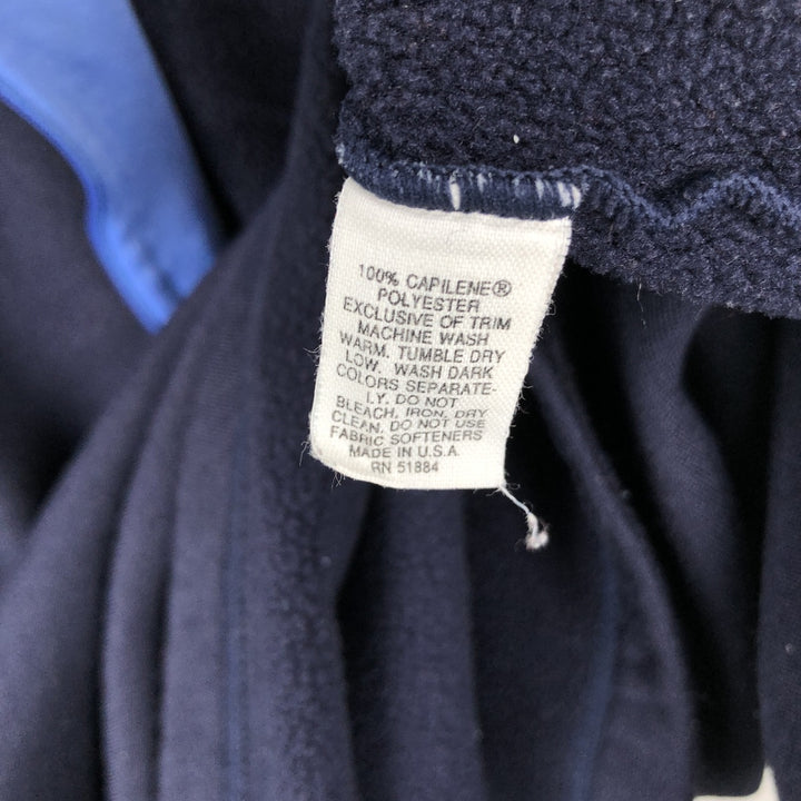Patagonia CAPILENE Half-Zip Fleece Pullover, Made in USA, Men's XL (approx.) polyester navy blue type Vintage Second Hand