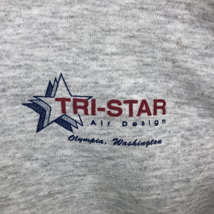 JERSEY'S SUPER SWEATS Half-Zip Sweatshirt, Made in USA, Men's Size L (Equivalent), with Collar cotton gray type Vintage Second Hand