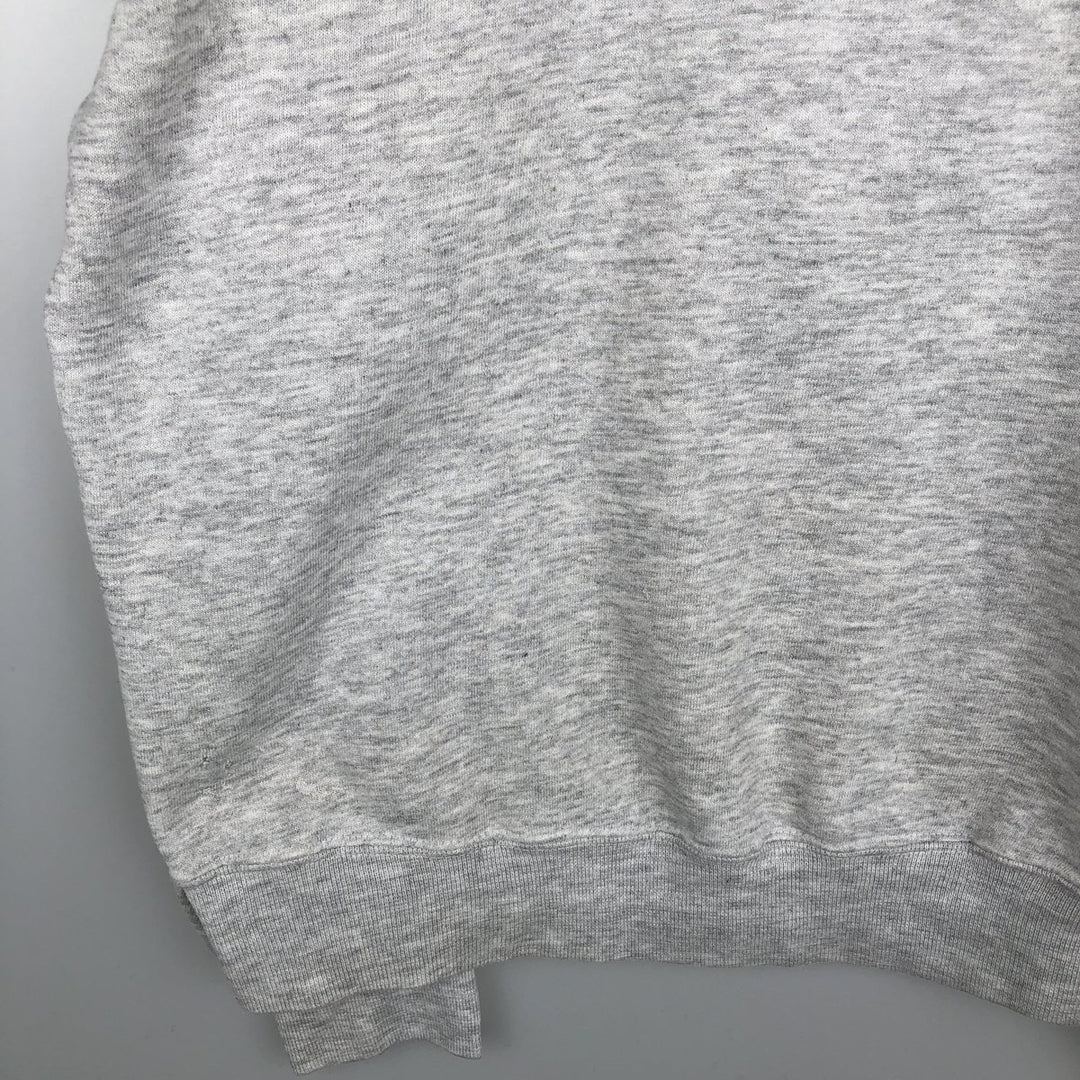 JERSEY'S SUPER SWEATS Half-Zip Sweatshirt, Made in USA, Men's Size L (Equivalent), with Collar cotton gray type Vintage Second Hand
