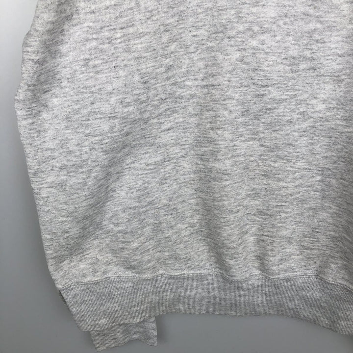 JERSEY'S SUPER SWEATS Half-Zip Sweatshirt, Made in USA, Men's Size L (Equivalent), with Collar cotton gray type Vintage Second Hand