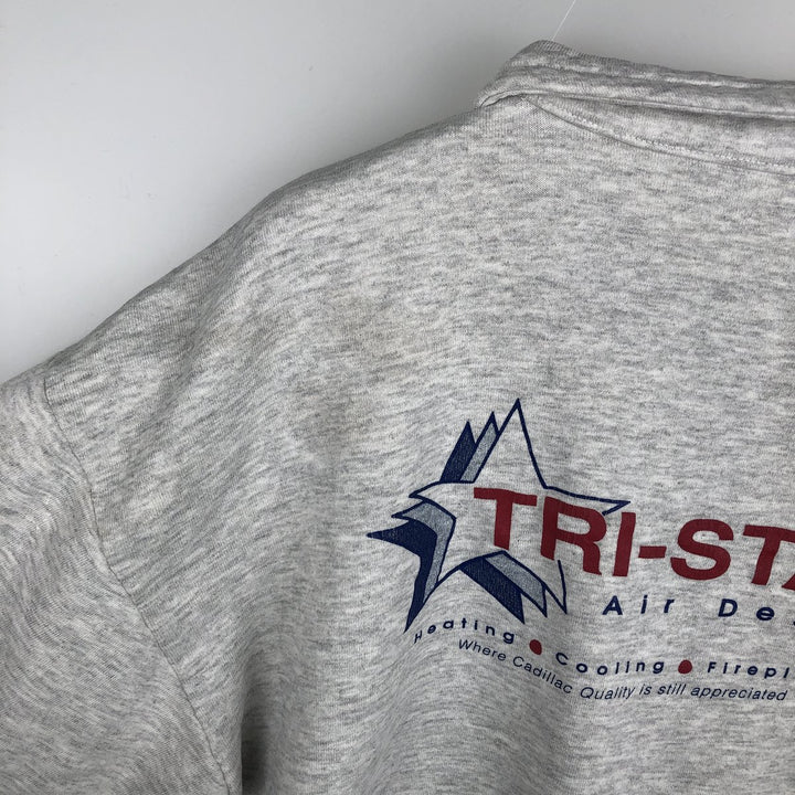 JERSEY'S SUPER SWEATS Half-Zip Sweatshirt, Made in USA, Men's Size L (Equivalent), with Collar cotton gray type Vintage Second Hand