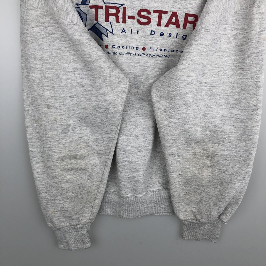 JERSEY'S SUPER SWEATS Half-Zip Sweatshirt, Made in USA, Men's Size L (Equivalent), with Collar cotton gray type Vintage Second Hand