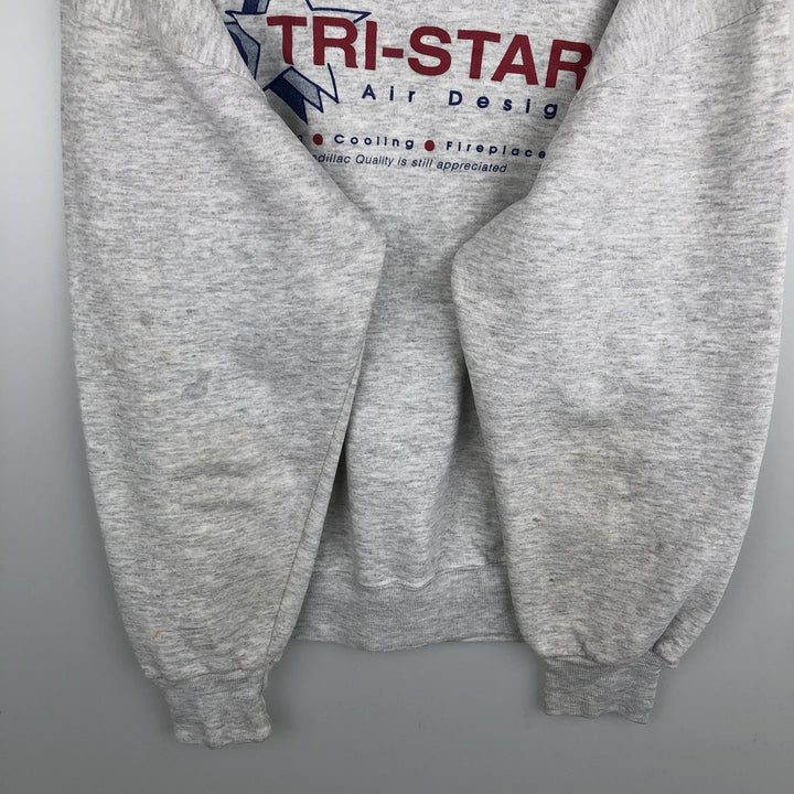 JERSEY'S SUPER SWEATS Half-Zip Sweatshirt, Made in USA, Men's Size L (Equivalent), with Collar cotton gray type Vintage Second Hand