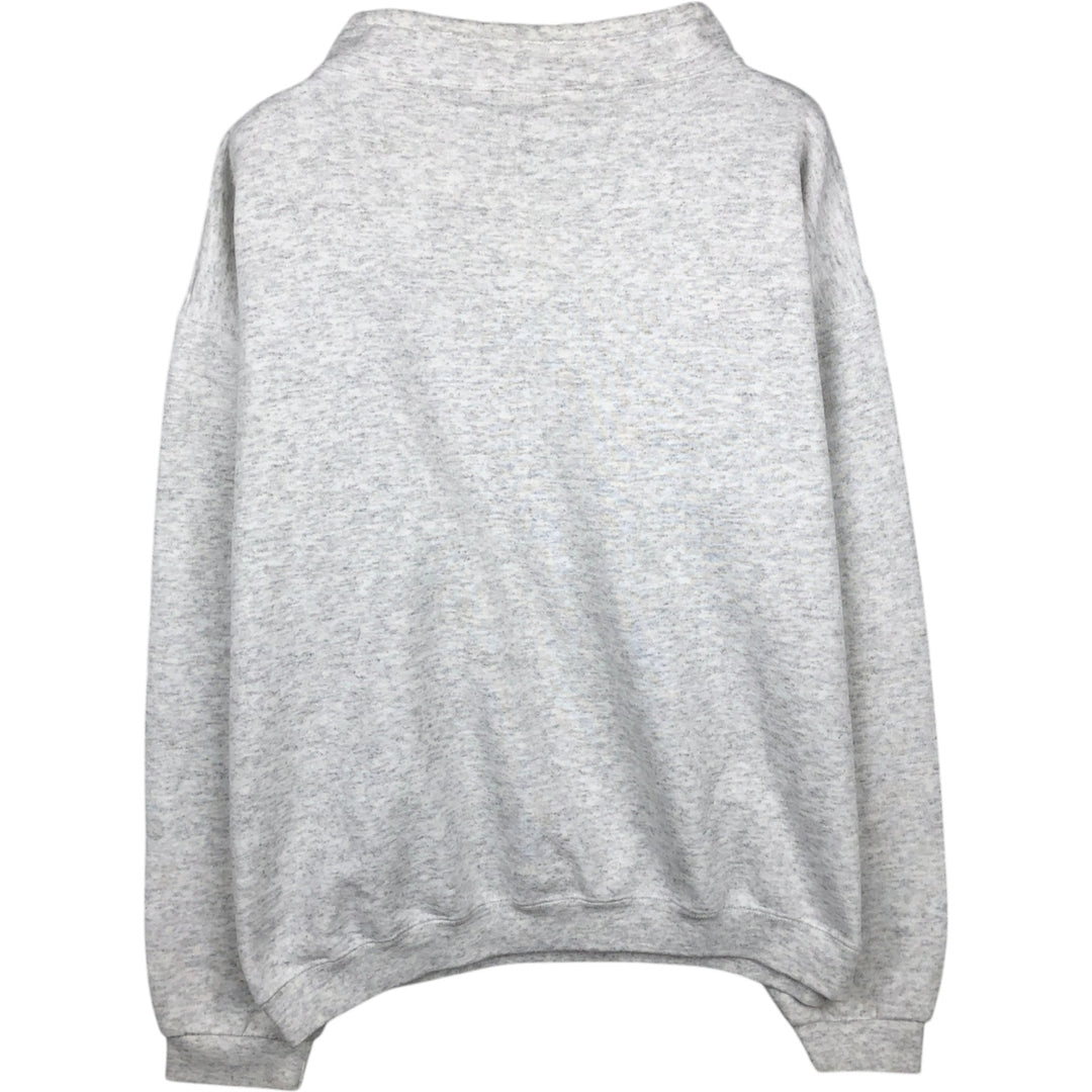 Disney MICKEY MOUSE Half-Zip Sweatshirt, Made in USA, Men's Size XL (approx.) polyester gray type Vintage Second Hand