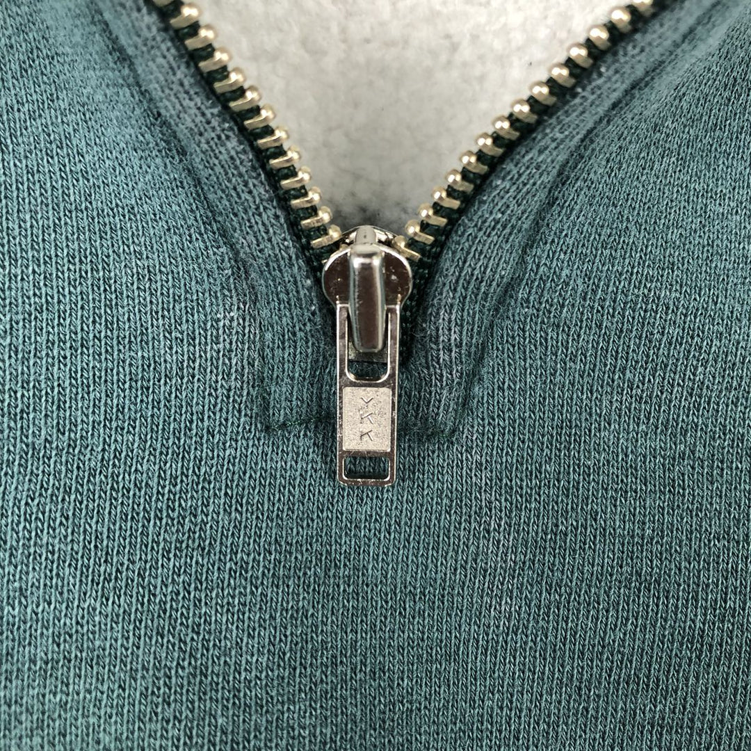 Ralph Lauren POLO by Ralph Lauren Striped Pattern Half-Zip Sweatshirt, Men's Size L cotton green type Vintage Second Hand