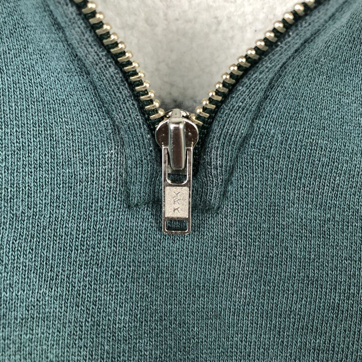 Ralph Lauren POLO by Ralph Lauren Striped Pattern Half-Zip Sweatshirt, Men's Size L cotton green type Vintage Second Hand