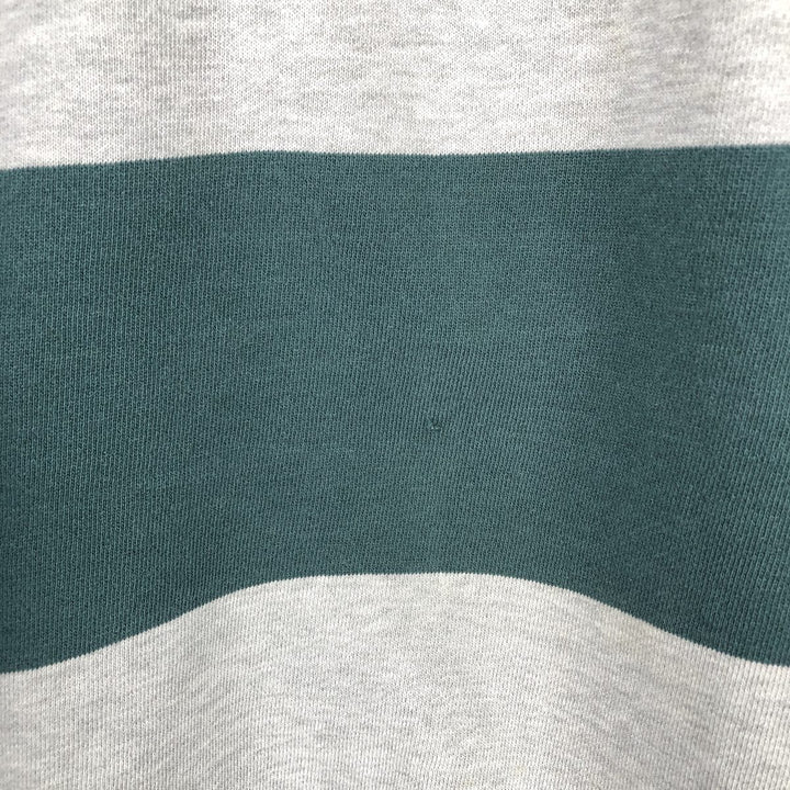 Ralph Lauren POLO by Ralph Lauren Striped Pattern Half-Zip Sweatshirt, Men's Size L cotton green type Vintage Second Hand