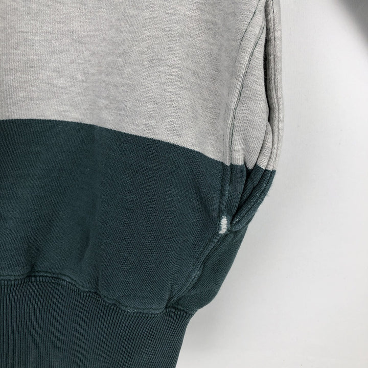 Ralph Lauren POLO by Ralph Lauren Striped Pattern Half-Zip Sweatshirt, Men's Size L cotton green type Vintage Second Hand