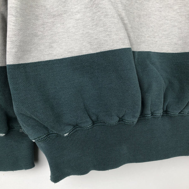 Ralph Lauren POLO by Ralph Lauren Striped Pattern Half-Zip Sweatshirt, Men's Size L cotton green type Vintage Second Hand