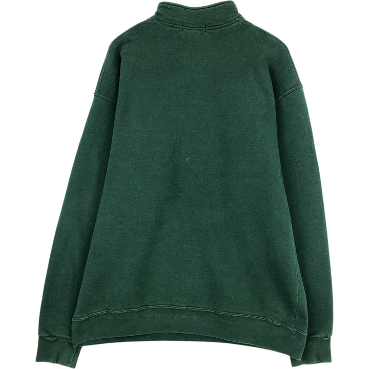 Ralph Lauren POLO by Ralph Lauren Half-Zip Sweatshirt, Made in USA, Men's Size L (approx.) cotton Green type dark green Vintage Second Hand