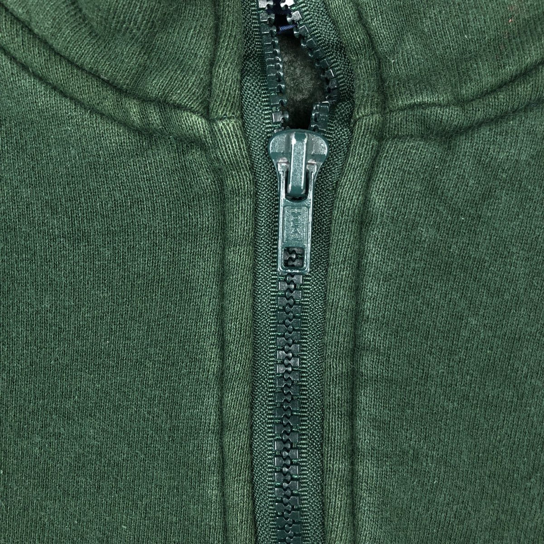Ralph Lauren POLO by Ralph Lauren Half-Zip Sweatshirt, Made in USA, Men's Size L (approx.) cotton Green type dark green Vintage Second Hand