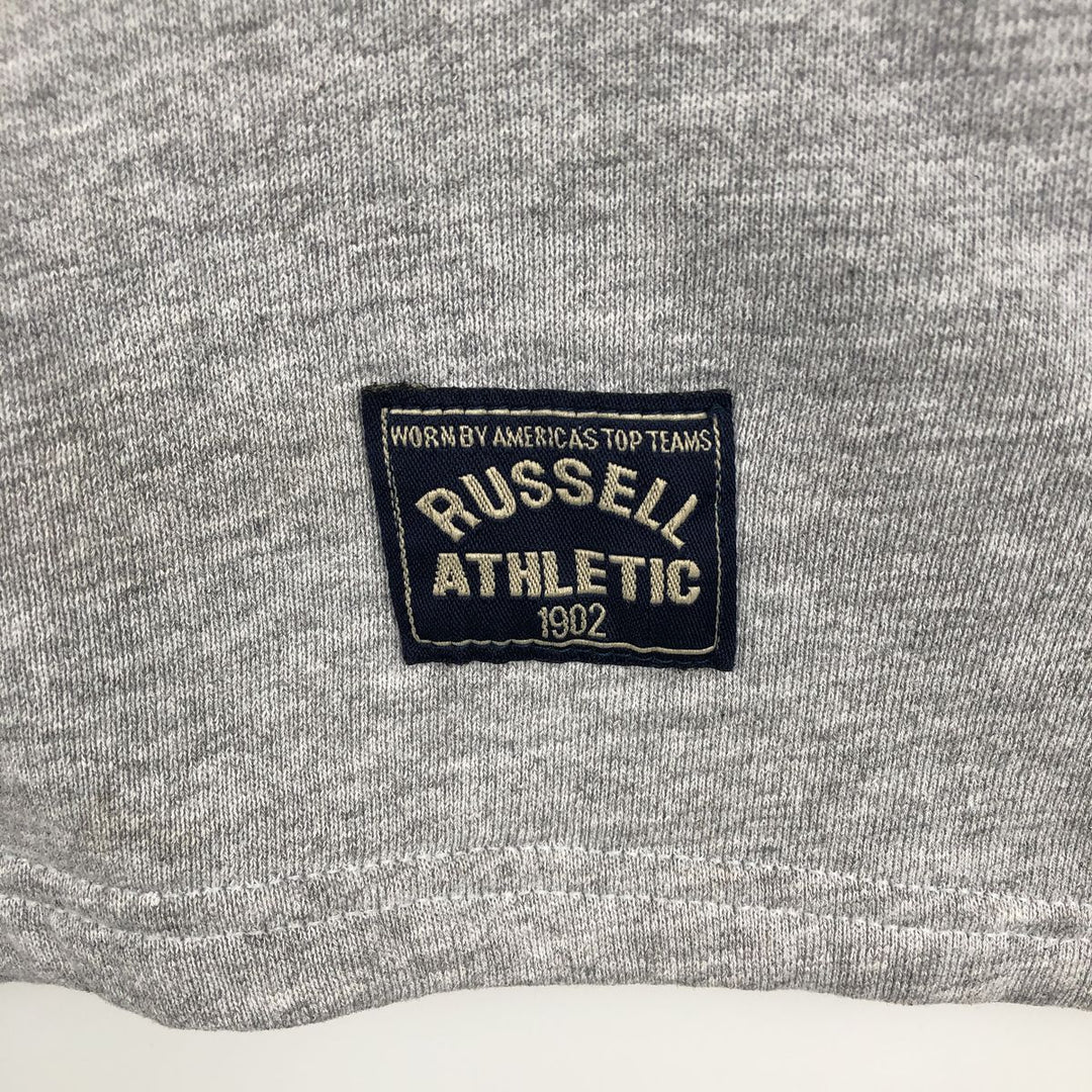 90'S Russell Collared Half-Zip Sweatshirt, Made in USA, Men's XL (approx.), Vintage polyester gray type Vintage Second Hand