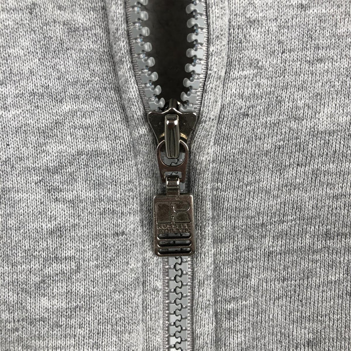90'S Russell Collared Half-Zip Sweatshirt, Made in USA, Men's XL (approx.), Vintage polyester gray type Vintage Second Hand