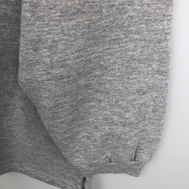 90'S Russell Collared Half-Zip Sweatshirt, Made in USA, Men's XL (approx.), Vintage polyester gray type Vintage Second Hand