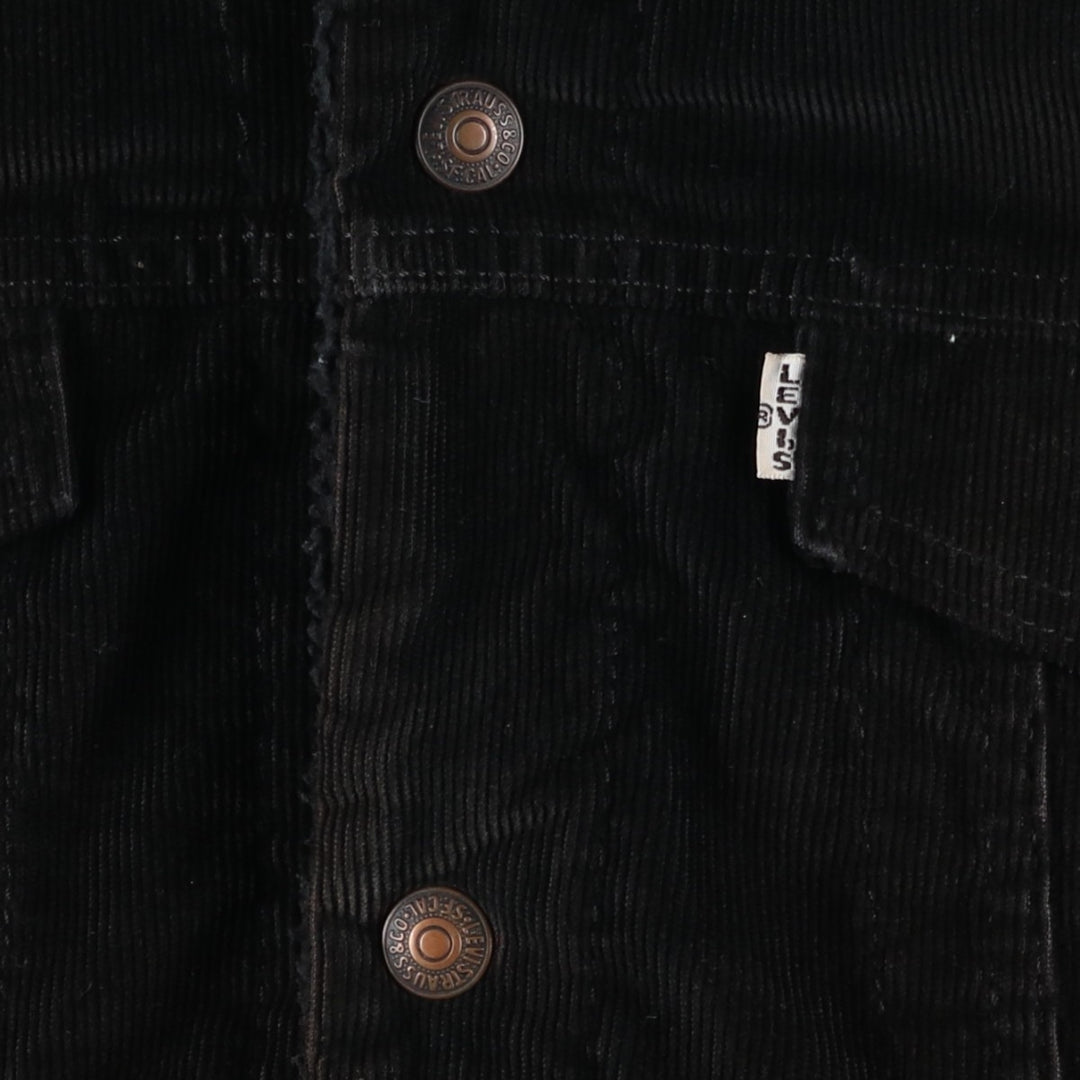 Levi's Trucker Jacket, Corduroy Boa Jacket, Men's XL cotton black type Vintage Second Hand