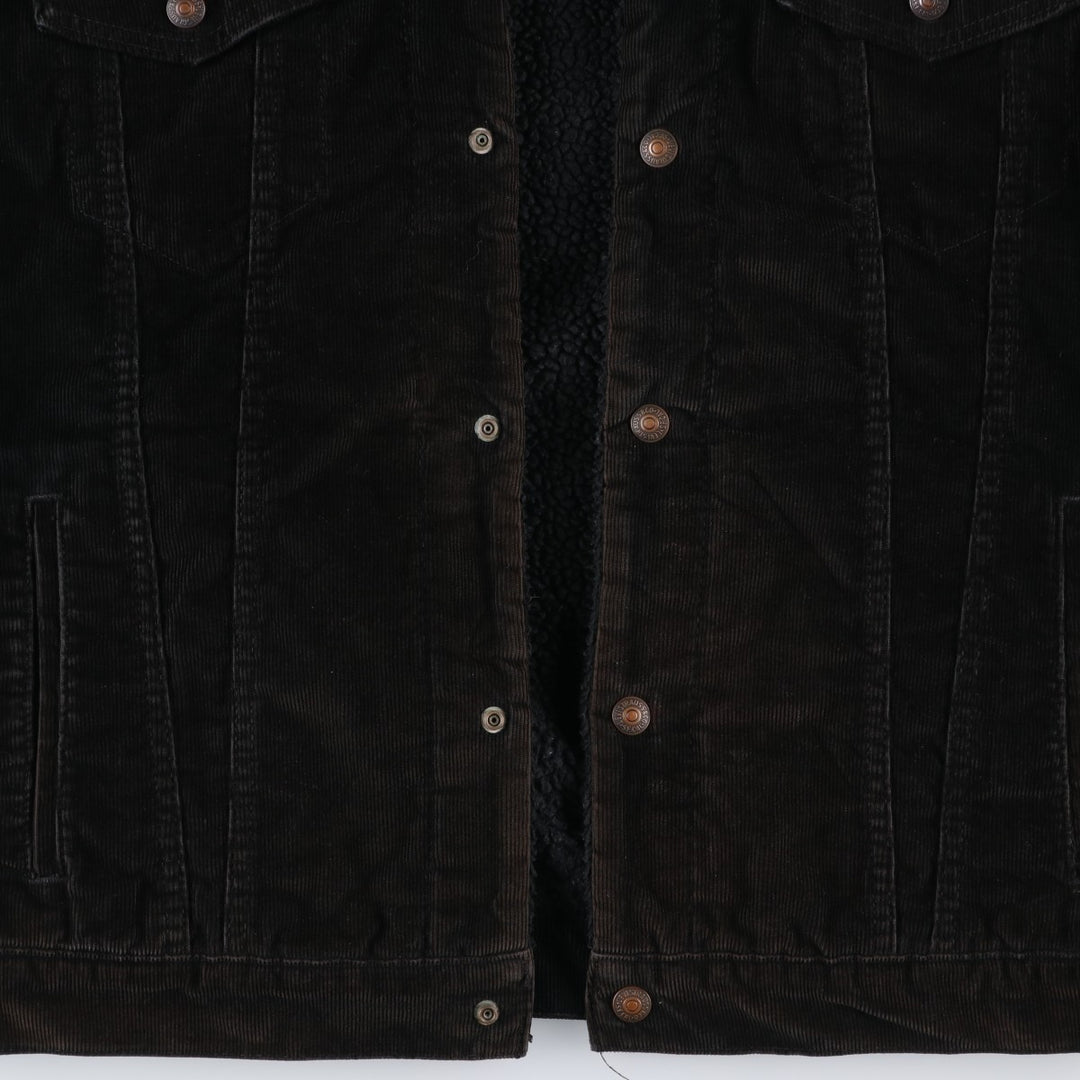 Levi's Trucker Jacket, Corduroy Boa Jacket, Men's XL cotton black type Vintage Second Hand