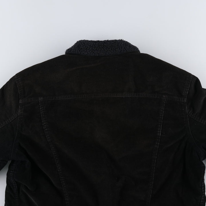 Levi's Trucker Jacket, Corduroy Boa Jacket, Men's XL cotton black type Vintage Second Hand