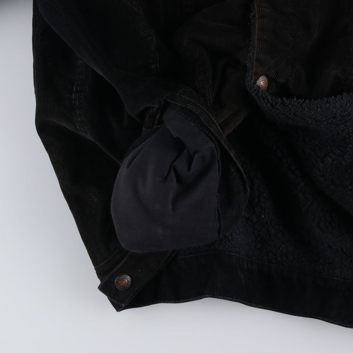 Levi's Trucker Jacket, Corduroy Boa Jacket, Men's XL cotton black type Vintage Second Hand