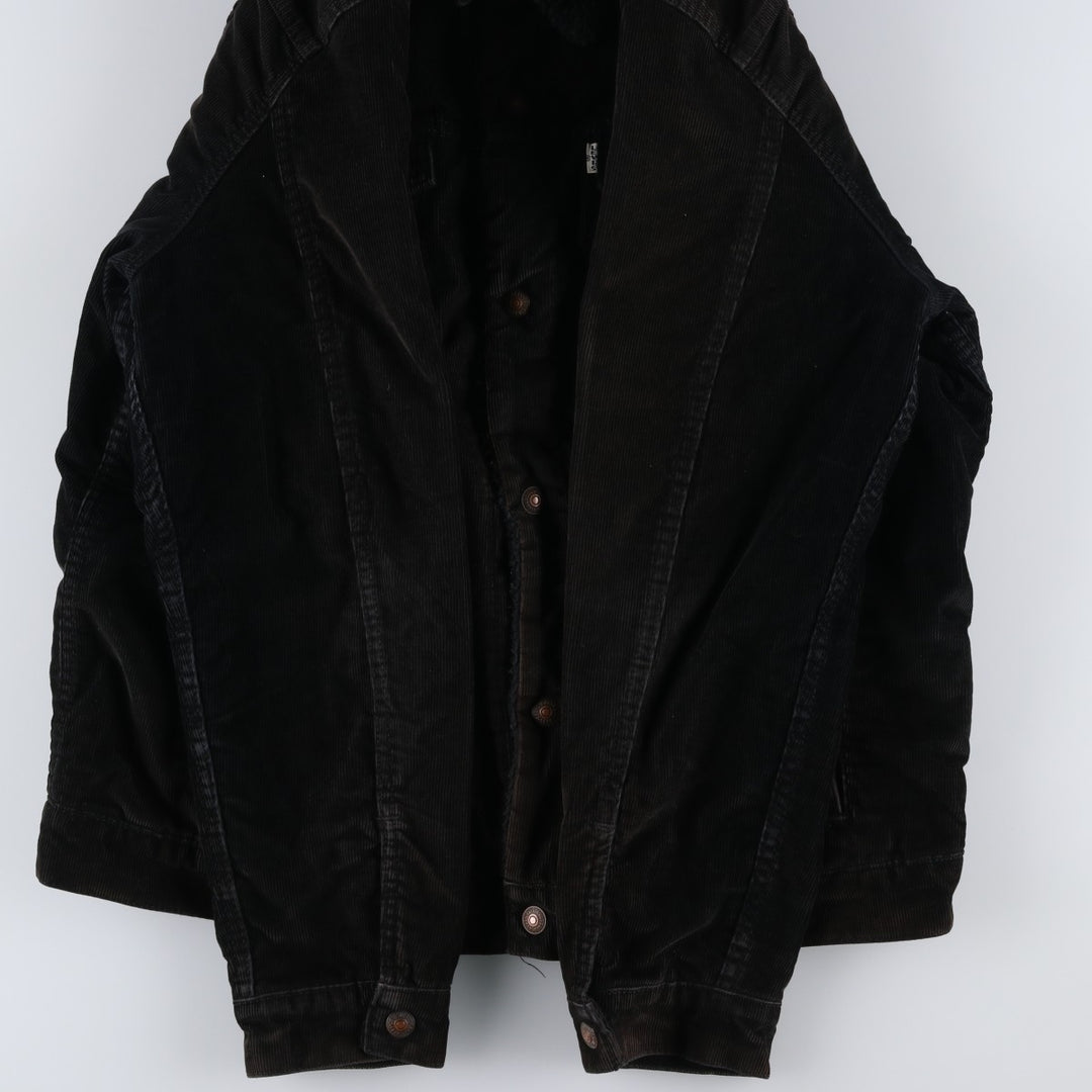 Levi's Trucker Jacket, Corduroy Boa Jacket, Men's XL cotton black type Vintage Second Hand