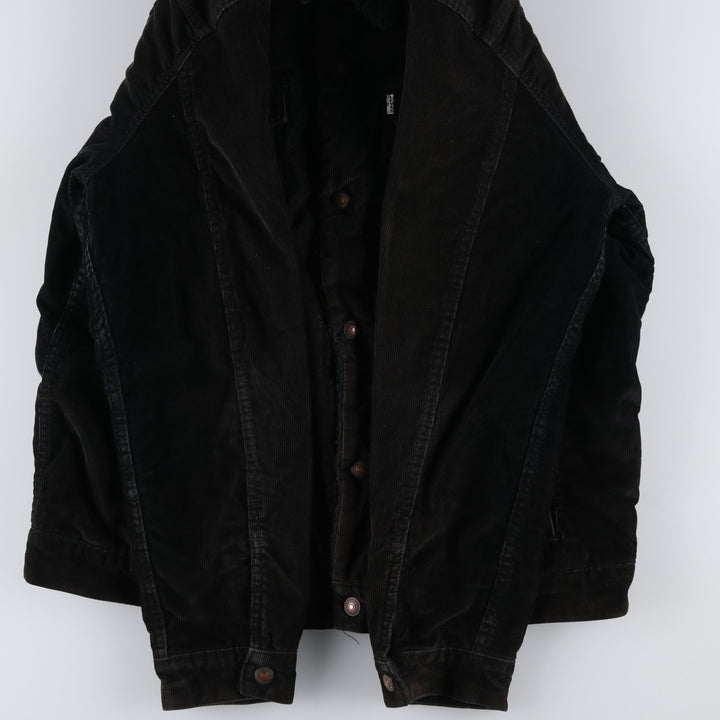 Levi's Trucker Jacket, Corduroy Boa Jacket, Men's XL cotton black type Vintage Second Hand