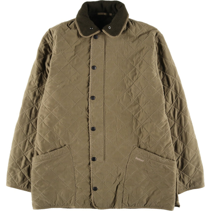 2000'S Barbour Microfibre Polarquilt 3-Warrant Quilted Puffer Jacket, Men's Size XL (approx.) polyester Khaki type Vintage Second Hand