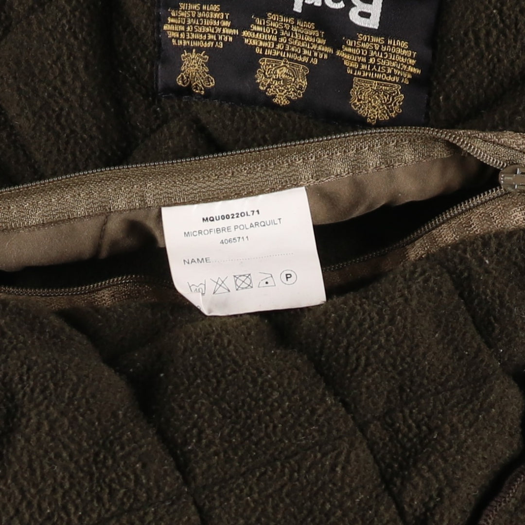 2000'S Barbour Microfibre Polarquilt 3-Warrant Quilted Puffer Jacket, Men's Size XL (approx.) polyester Khaki type Vintage Second Hand