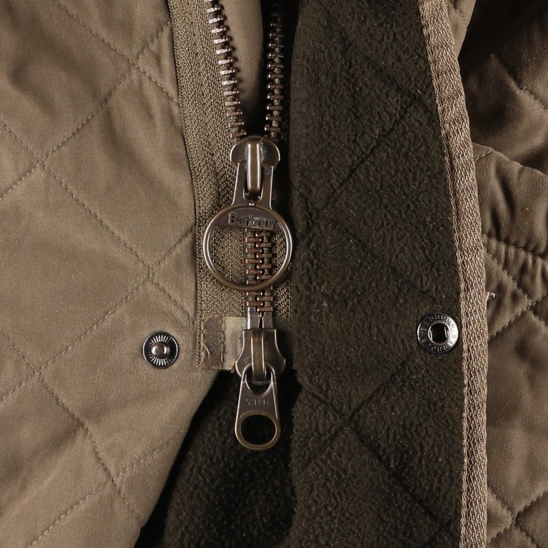 2000'S Barbour Microfibre Polarquilt 3-Warrant Quilted Puffer Jacket, Men's Size XL (approx.) polyester Khaki type Vintage Second Hand