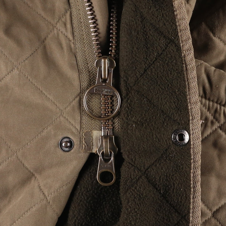 2000'S Barbour Microfibre Polarquilt 3-Warrant Quilted Puffer Jacket, Men's Size XL (approx.) polyester Khaki type Vintage Second Hand