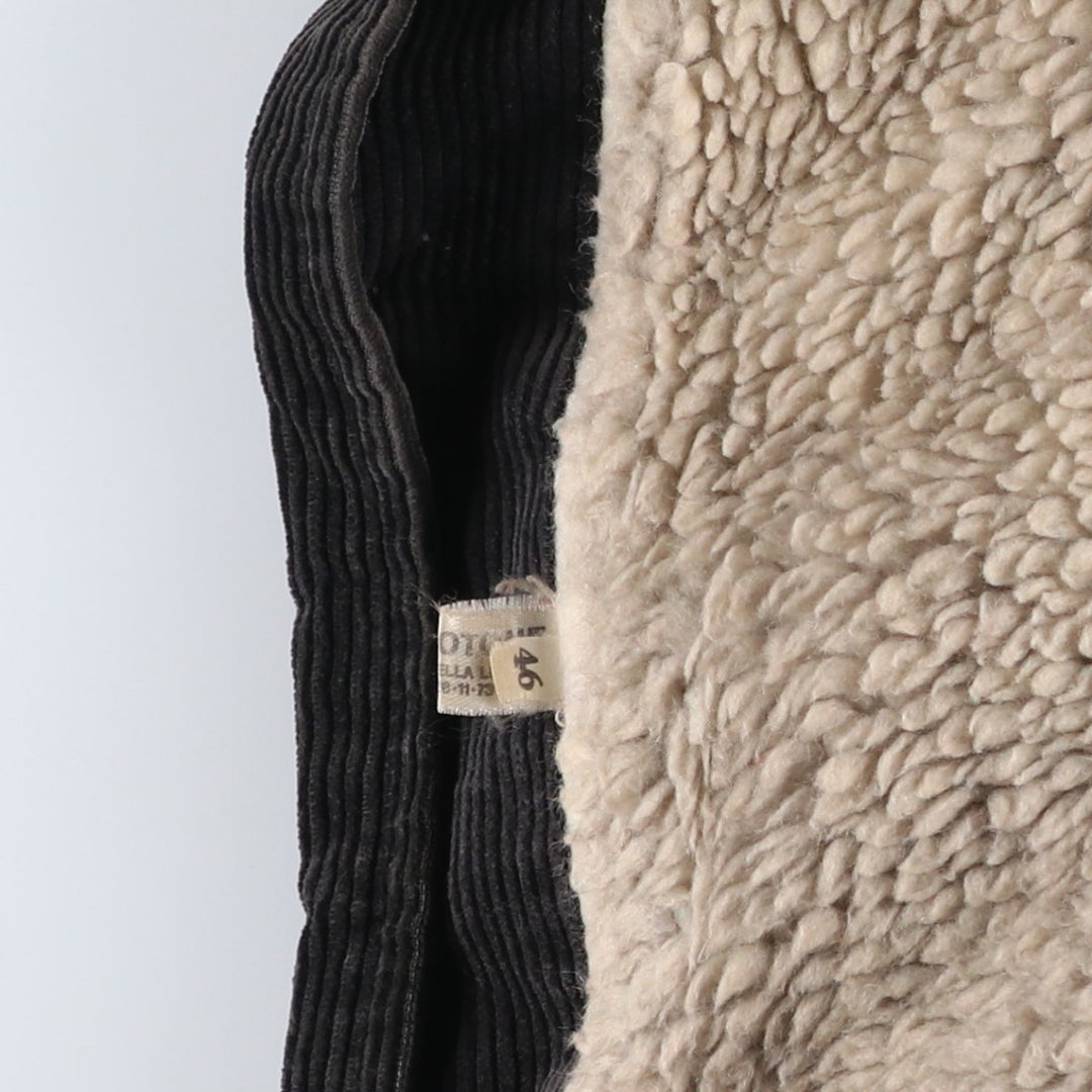 Corduroy jacket, made in Italy, men's size M (approx.), vintage. cotton black type Vintage Second Hand