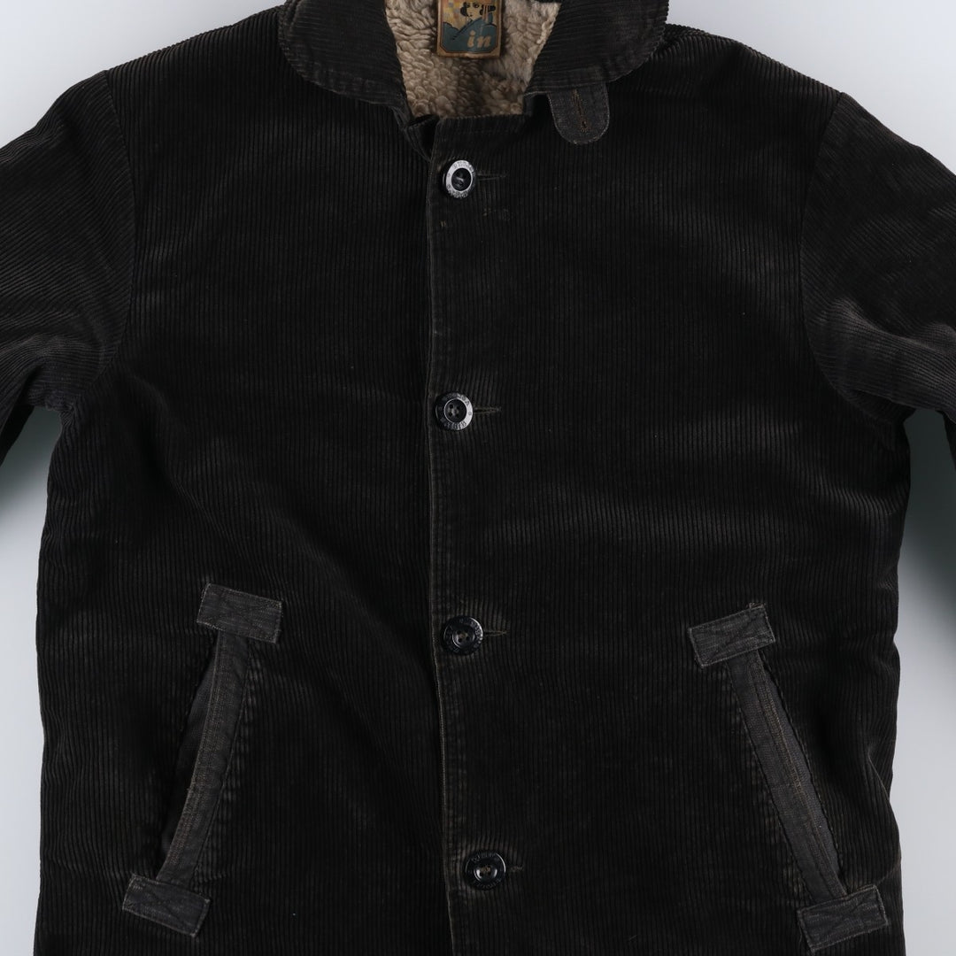 Corduroy jacket, made in Italy, men's size M (approx.), vintage. cotton black type Vintage Second Hand