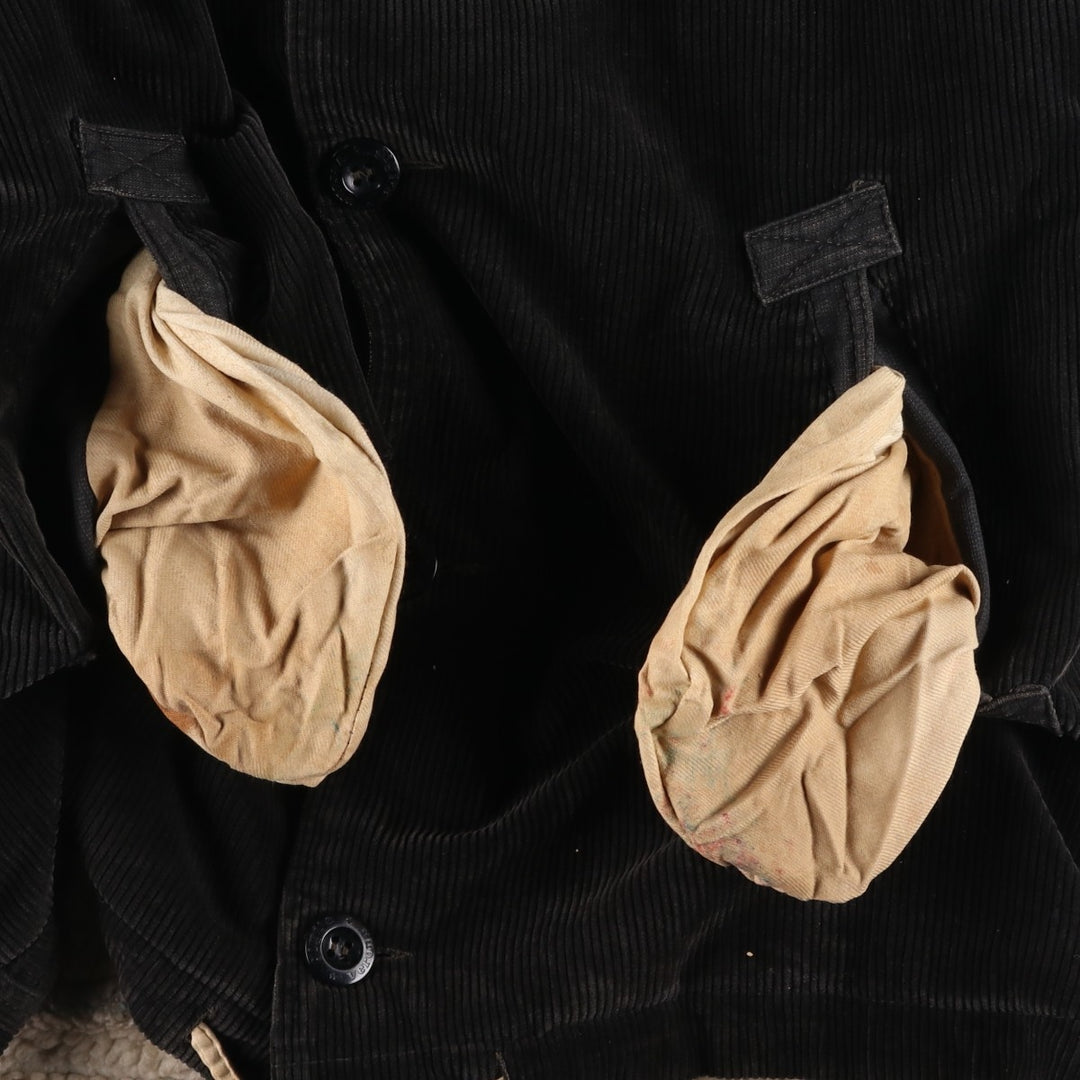 Corduroy jacket, made in Italy, men's size M (approx.), vintage. cotton black type Vintage Second Hand