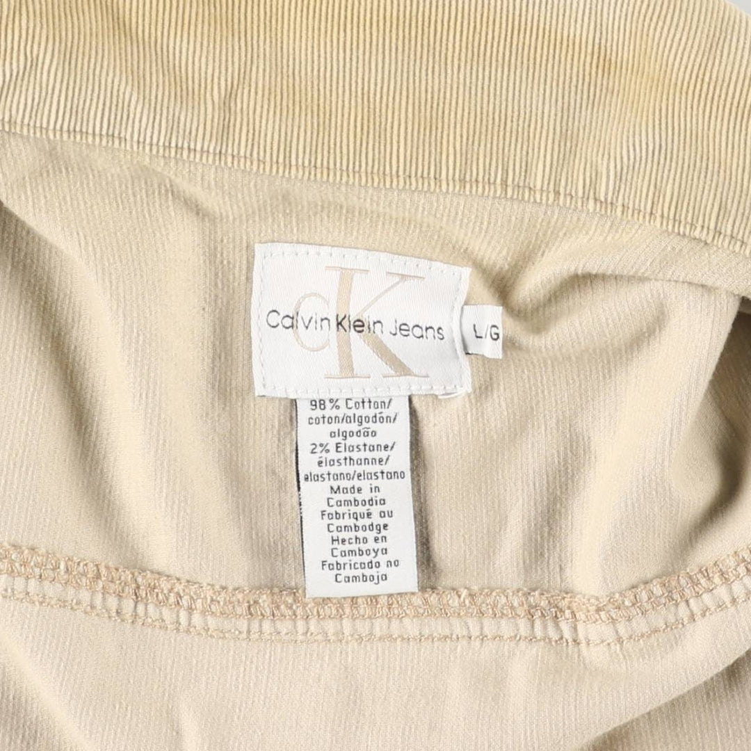 90s-00'S Calvin Klein Jeans Corduroy Jacket, Men's Size L (approx.), Vintage cotton Beige type Vintage Second Hand