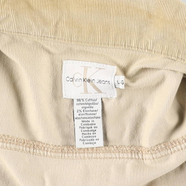 90s-00'S Calvin Klein Jeans Corduroy Jacket, Men's Size L (approx.), Vintage cotton Beige type Vintage Second Hand