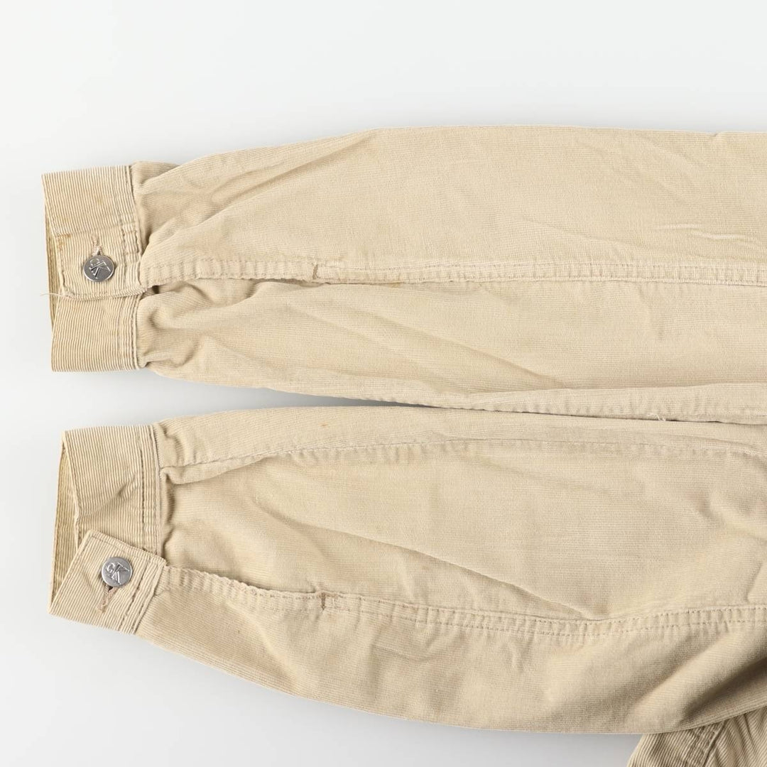 90s-00'S Calvin Klein Jeans Corduroy Jacket, Men's Size L (approx.), Vintage cotton Beige type Vintage Second Hand