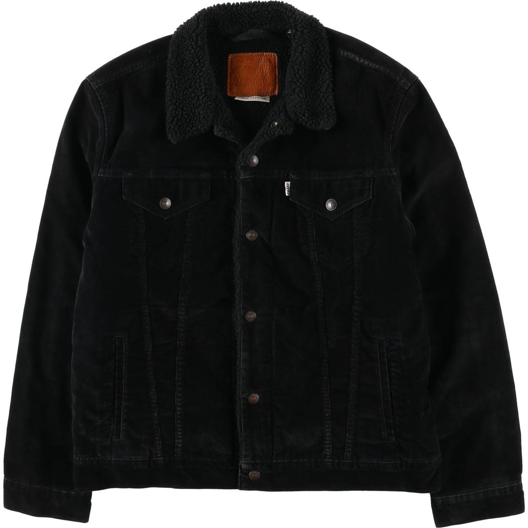 Levi's Trucker Jacket, Corduroy Boa Jacket, Men's Size L cotton black type Vintage Second Hand